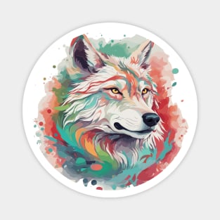 wolf artwork Magnet